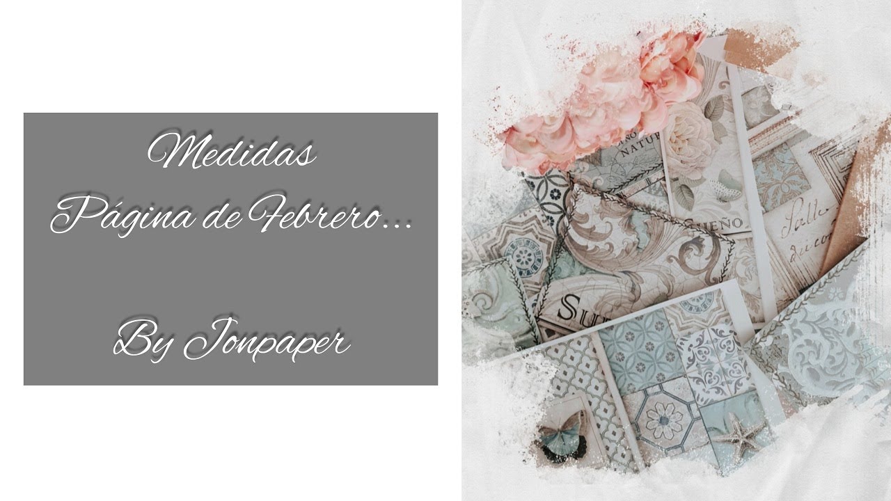 Página de Febrero Azulejos (Medidas de la Página).