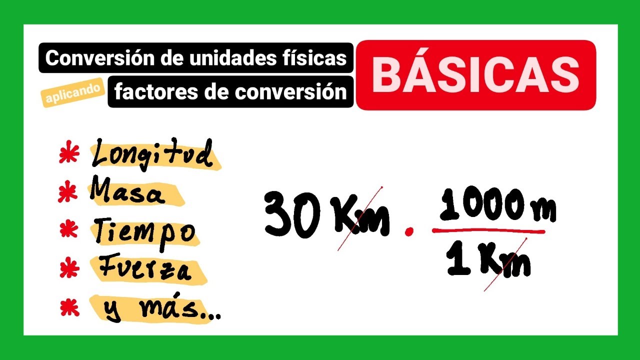Conversión de unidades por FACTORES DE CONVERSIÓN FÍSICA 🔄