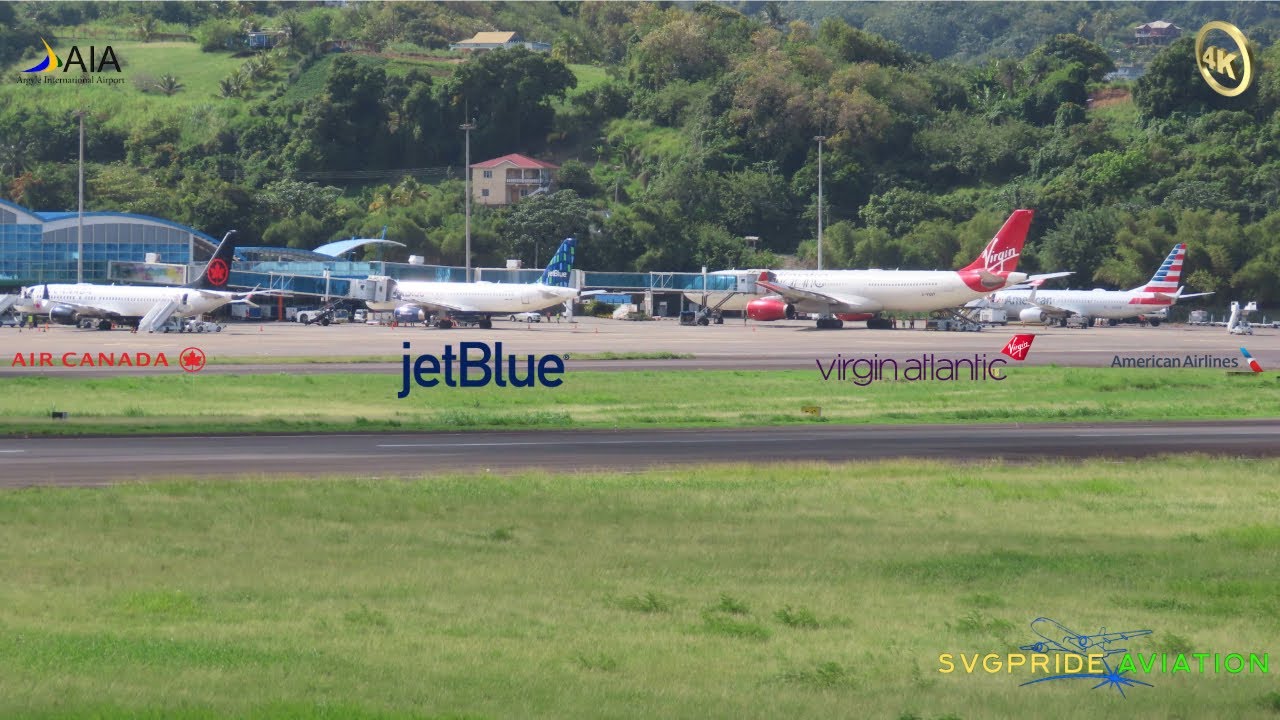 Argyle International: 4 International Departures - JetBlue, Virgin, Air Canada & American, with LIAT