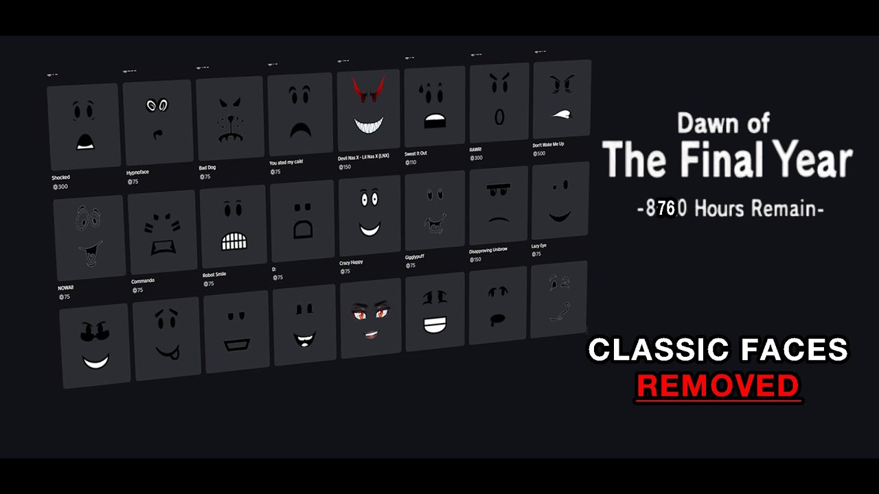 CLASSIC FACES AND HEADS ARE BEING REMOVED! Roblox Continues to Disappoint the Community..
