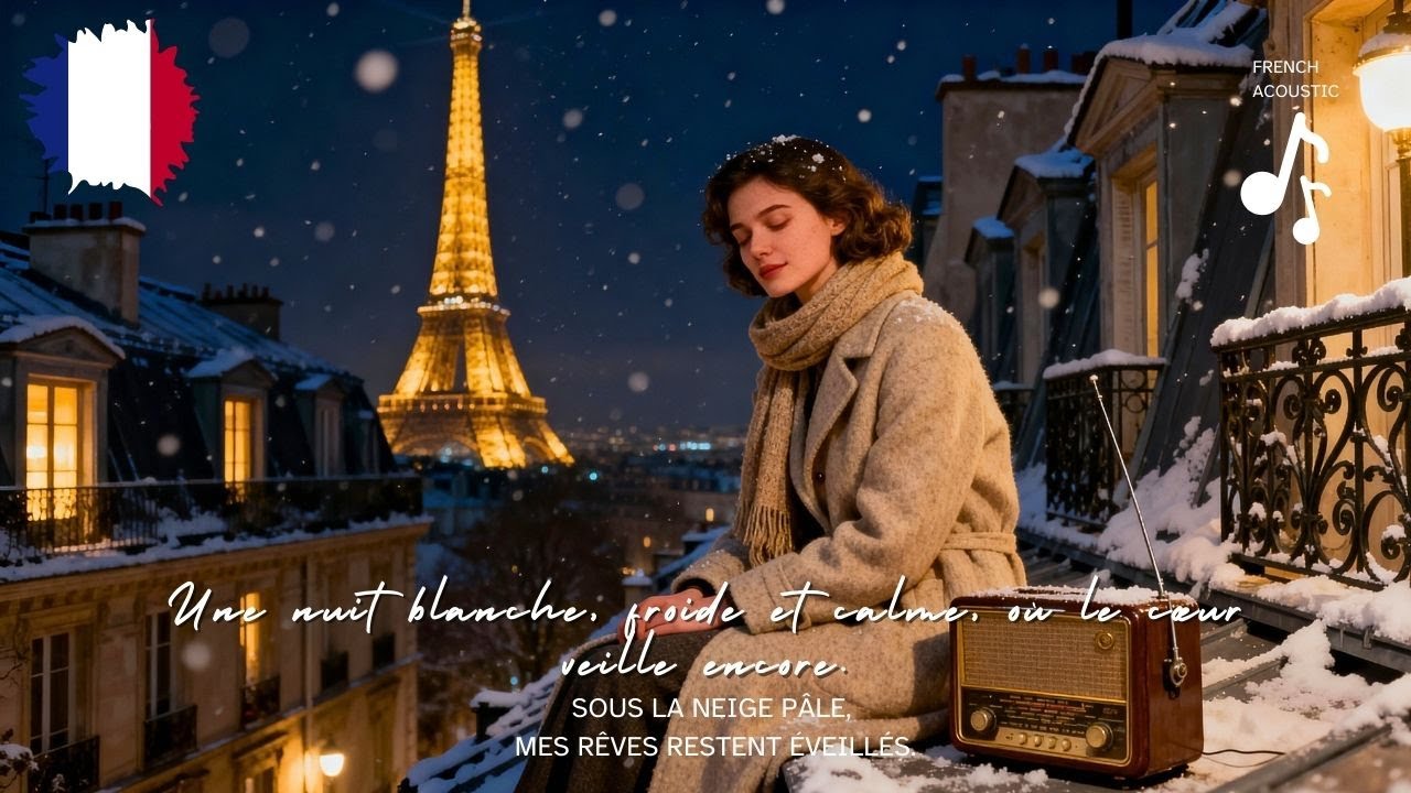 【Playlist🎧】Melancholic French Songs for Winter Night｜Nuit blanche 🌨️