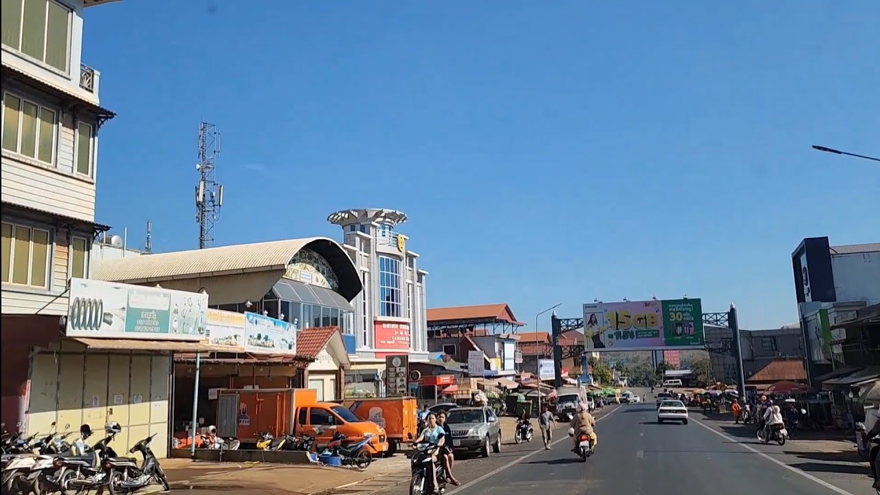 Krong Saen Monorum, Mondulkiri Province/ក្រុងសែនមនោរម្យខេត្តមណ្ឌលគីរី🐂🐅🌞🚗🚕💙🌵