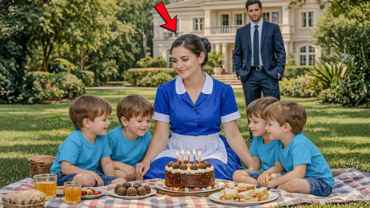 Erschöpft kehrt der Unternehmer am Geburtstag heim – was Putzfrau und Vierlinge tun, rührt ihn