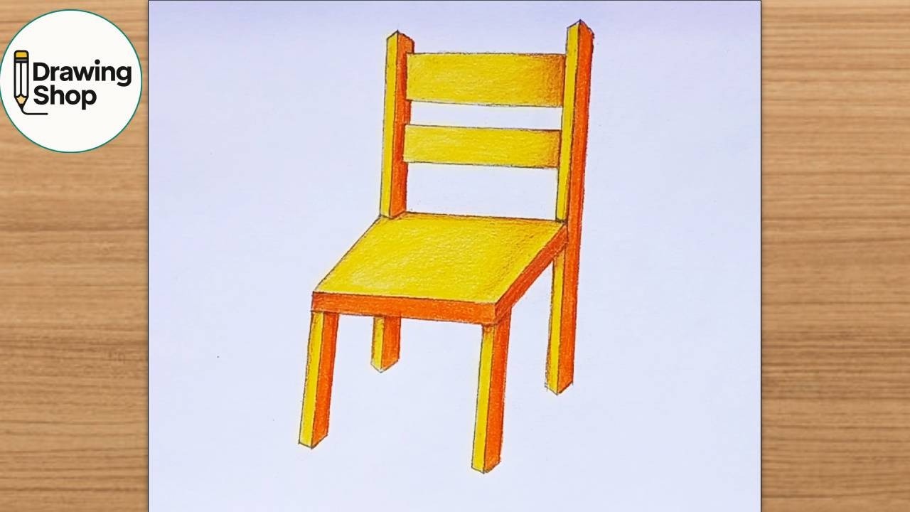 How to draw Chair - step by step || easy drawing