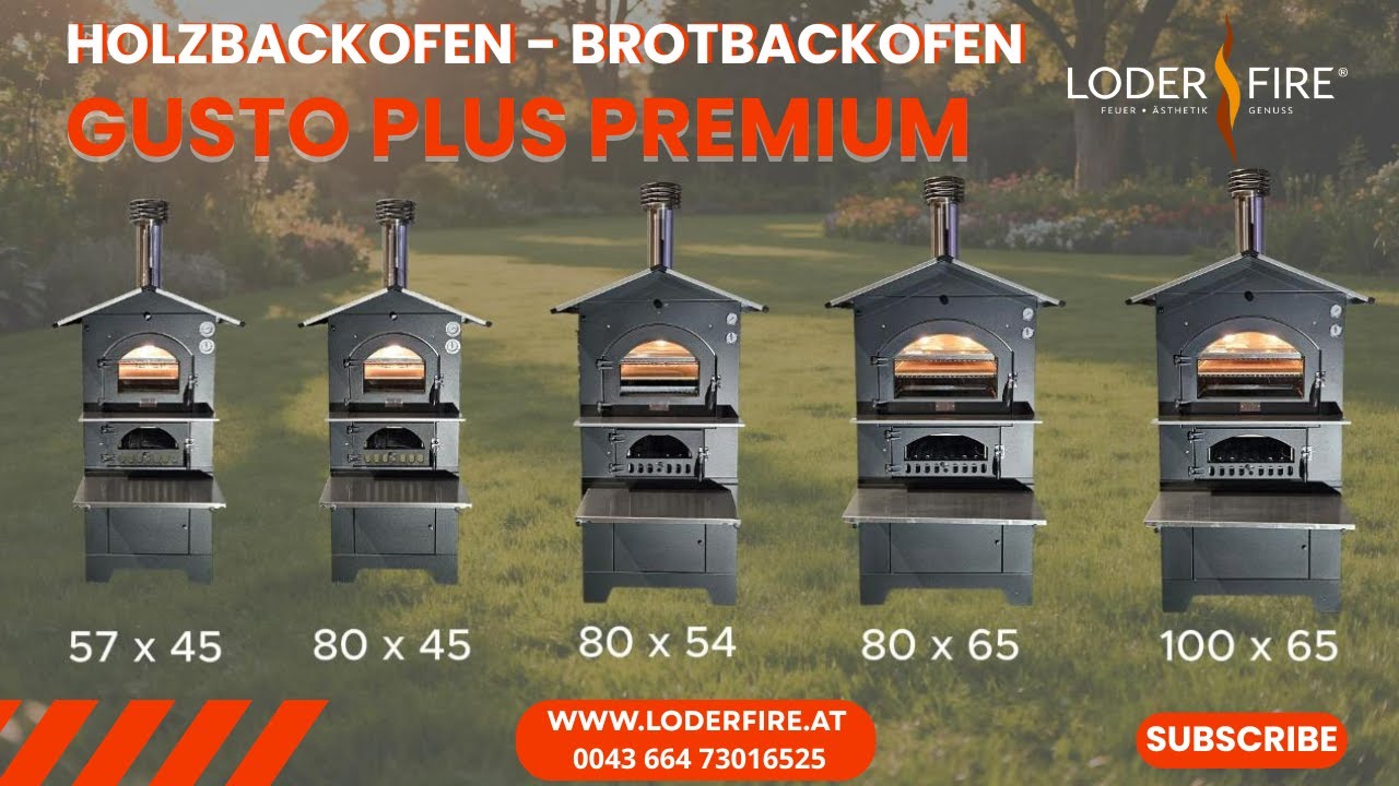 Holzbackofen Brotbackofen Pizzaofen GustoPlusPremium VERSION LODERFIRE - Fontana mit Spezialzubehör