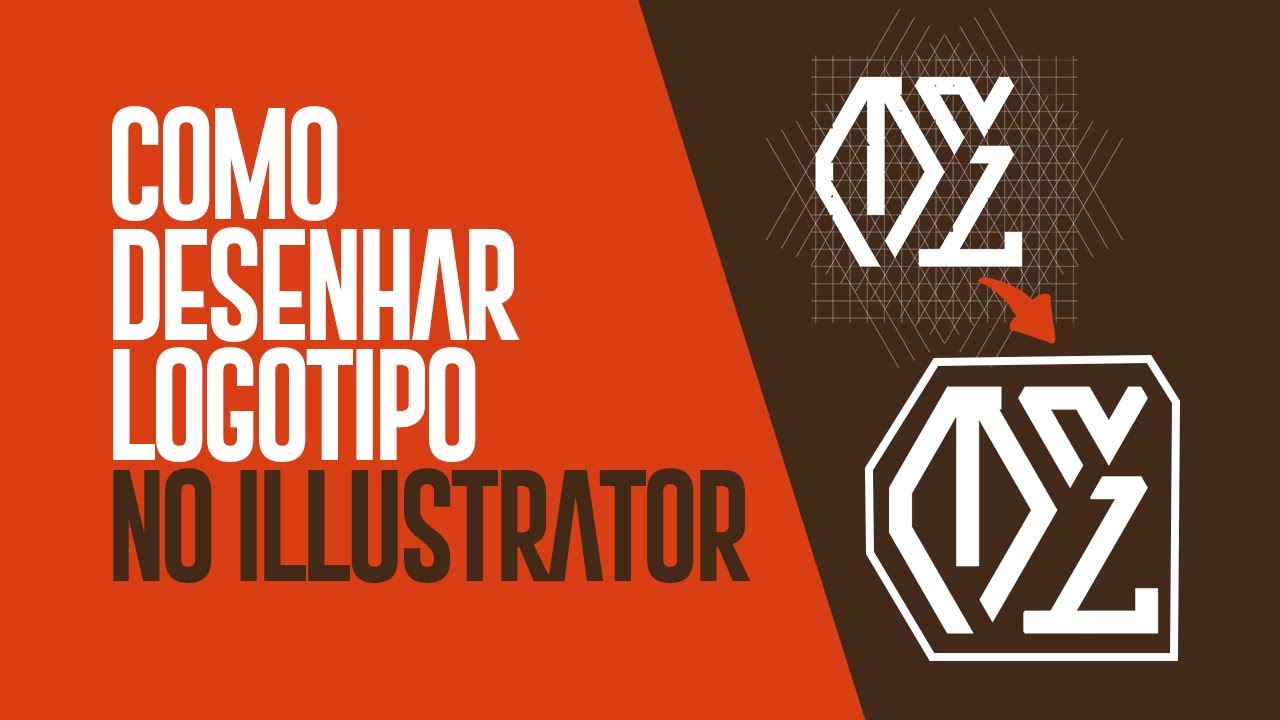 Como desenhar logotipo usando grids no Illustrator. #Tutorial #Design