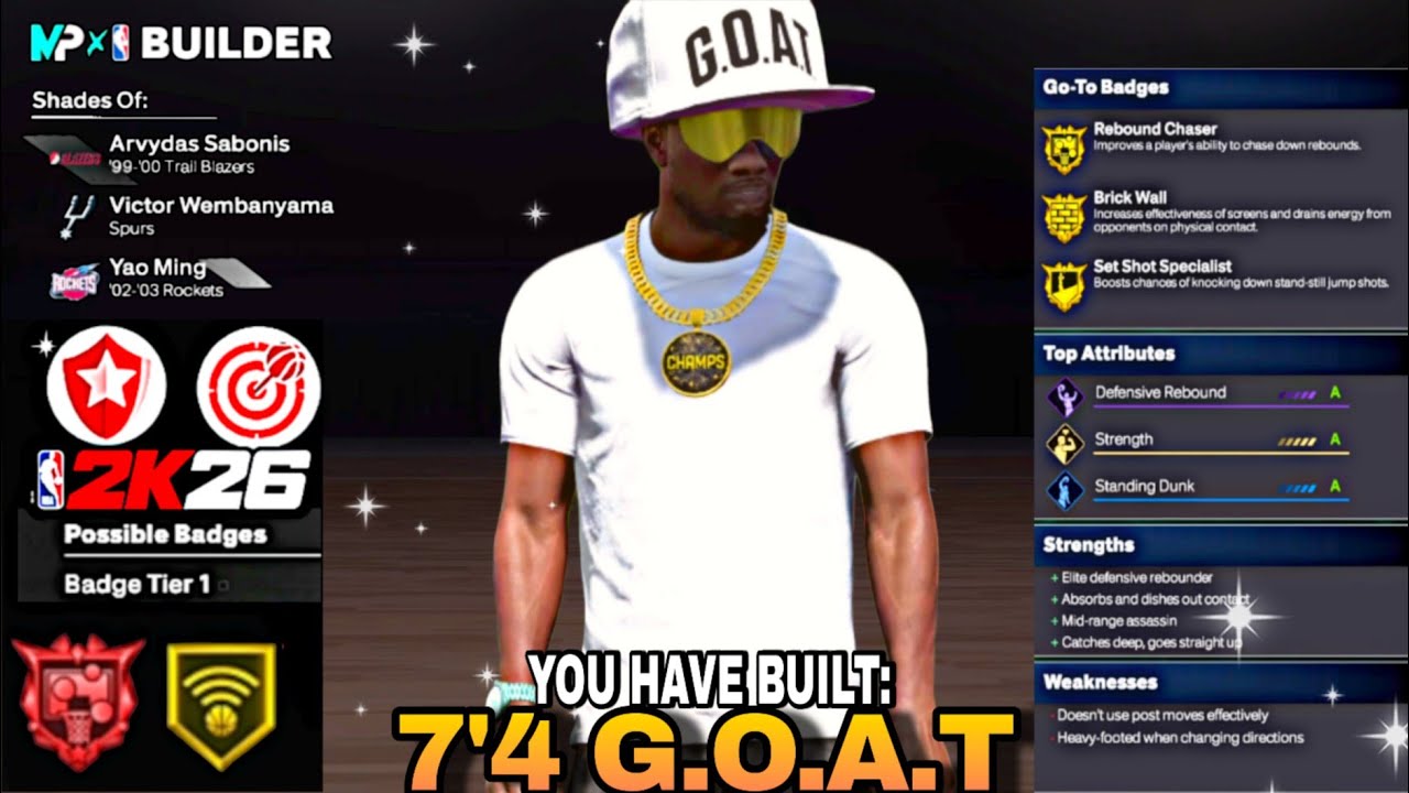ЛУЧШИЙ ЦЕНТРАЛЬНЫЙ БОЕВИК В NBA 2K26 — 7’4 INSIDE OUT SCORPORER