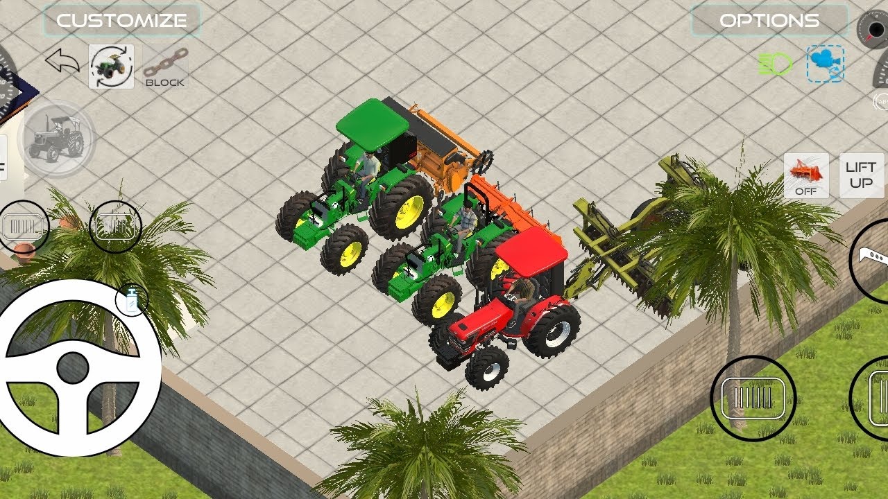 Driving 4x4 tractors and attache farming thing with tractor in game 💥#viralvideo #4x4 #modificition 