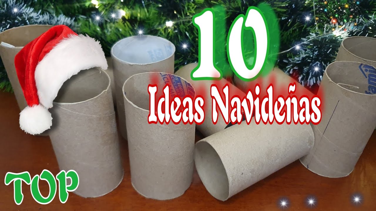 🔴TOP 10 Geniales IDEAS NAVIDEÑAS🎄 Reutilizando ROLLOS de PAPEL Higiénico ♻️  que Nunca Imaginarias!😱