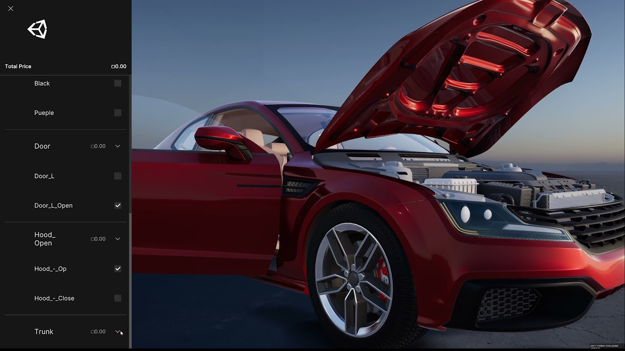 Unity Forma  CAR configurator