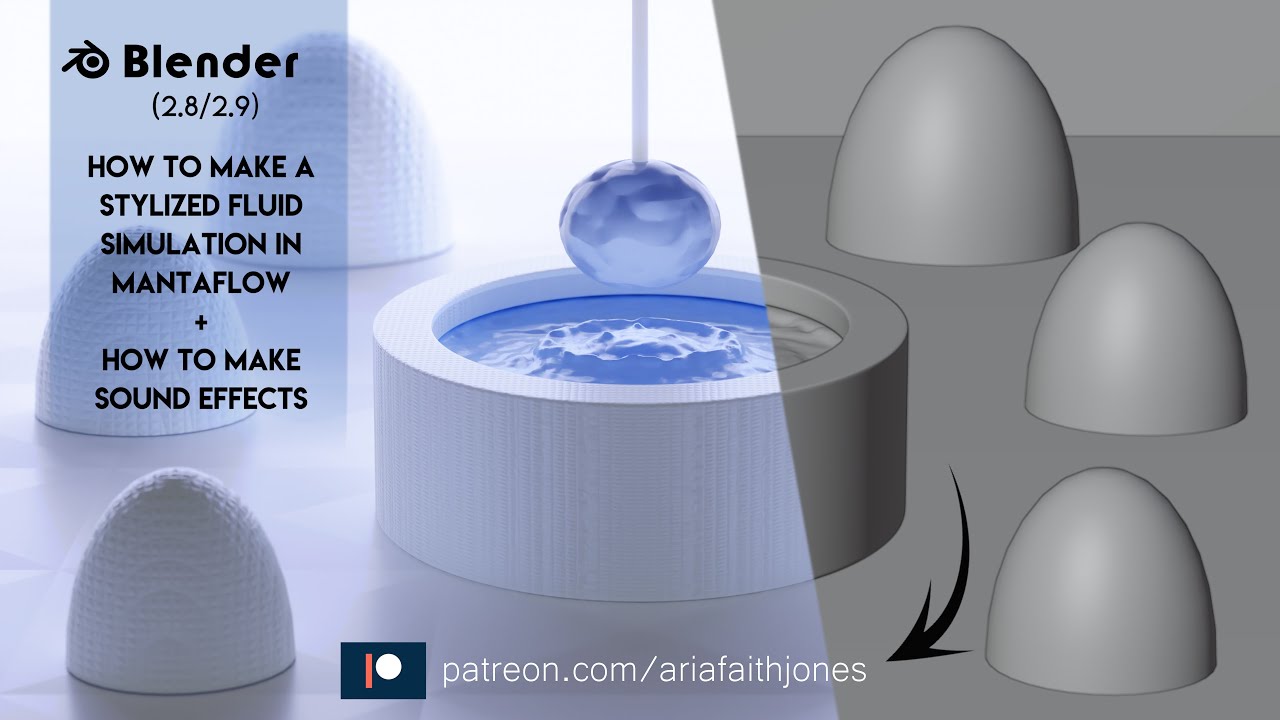 Blender | Making a Stylized Fluid Simulation in Mantaflow + Making Sound Effects Tutorial | 4K