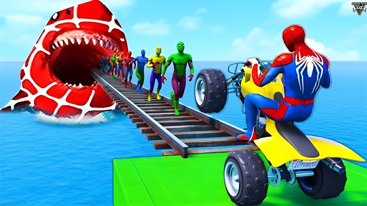 Spider-Man Rescueالرجل العنكبوت انقاذ باتمان  batman vs iron man vs venom funny Game GTA 5 superhero