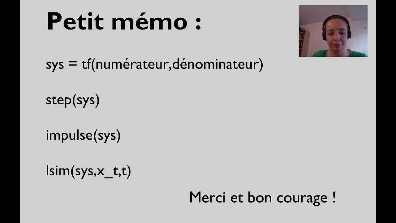 TutoMatlab : Fonction de transfert