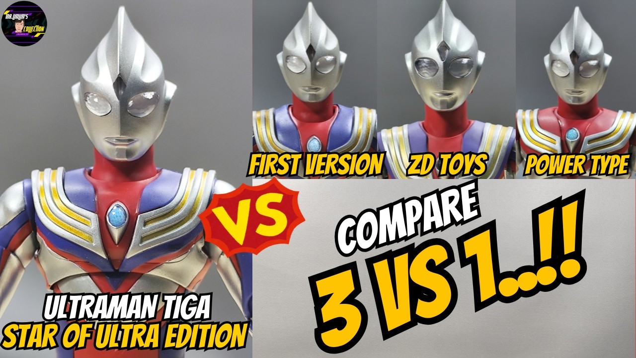 WHO WINS?!🔥 SHF Ultraman Tiga Multi Type Star of Ultra vs First, ZD Toys & Power Type