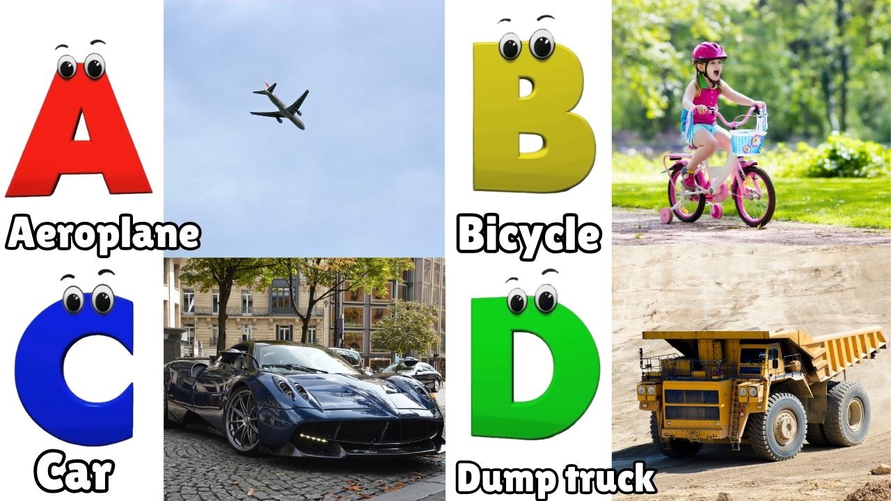 Vehicles Alphabet Song for kids | Vehicle ABC Song | Phonics for Kids | Alphabet Letters, Baby