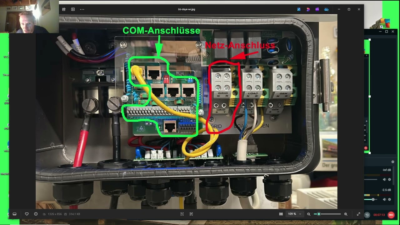 DEYE Hybrid AC anschluss parallel oder notstrom betrieb