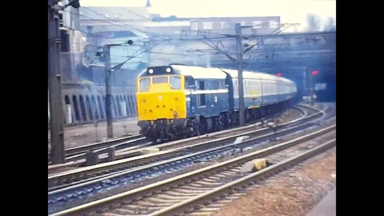 CINE FILM ,NO SOUND . BR Local Camb KX Sand Archie Plumb ,BR Audley End to Cambridge