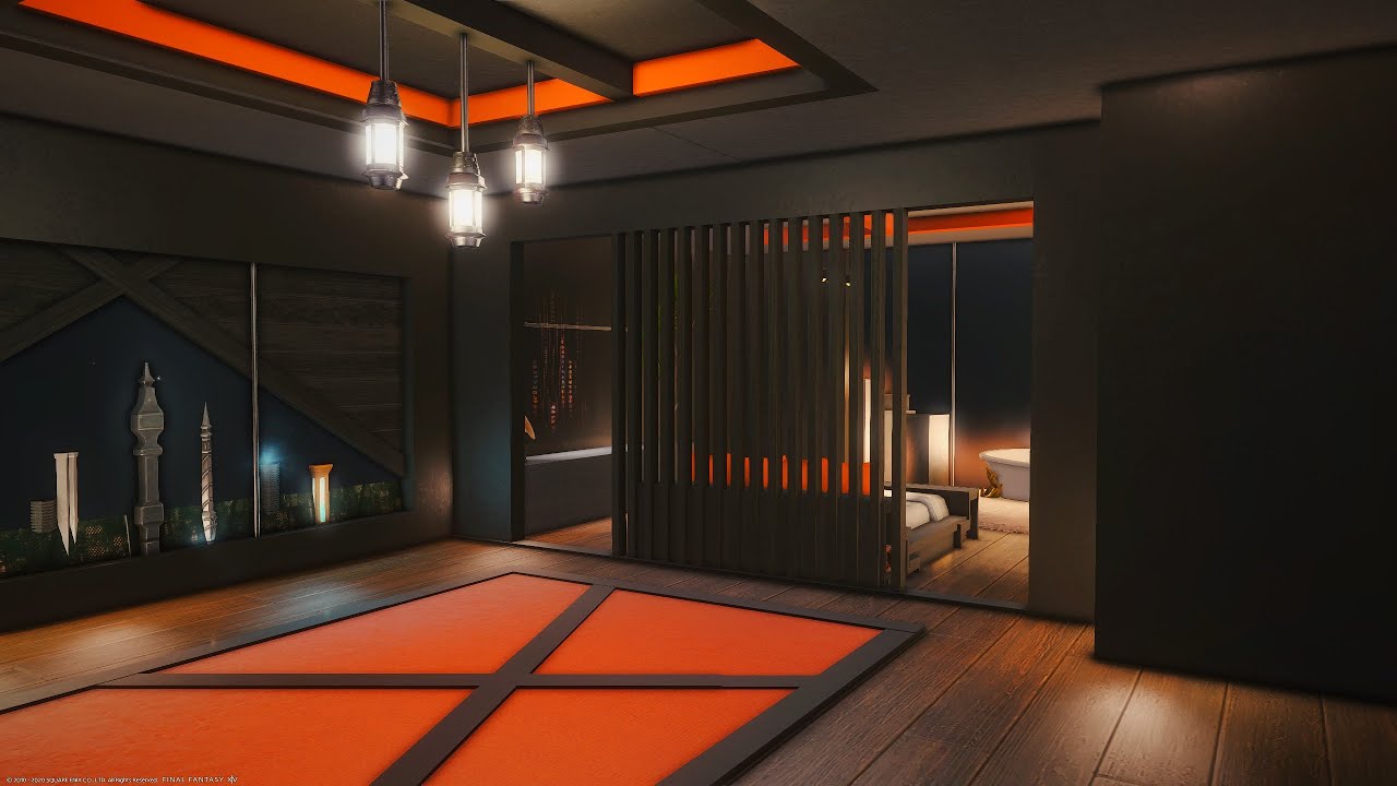 [M] Urban hotel suite | FFXIV Housing Walkthrough