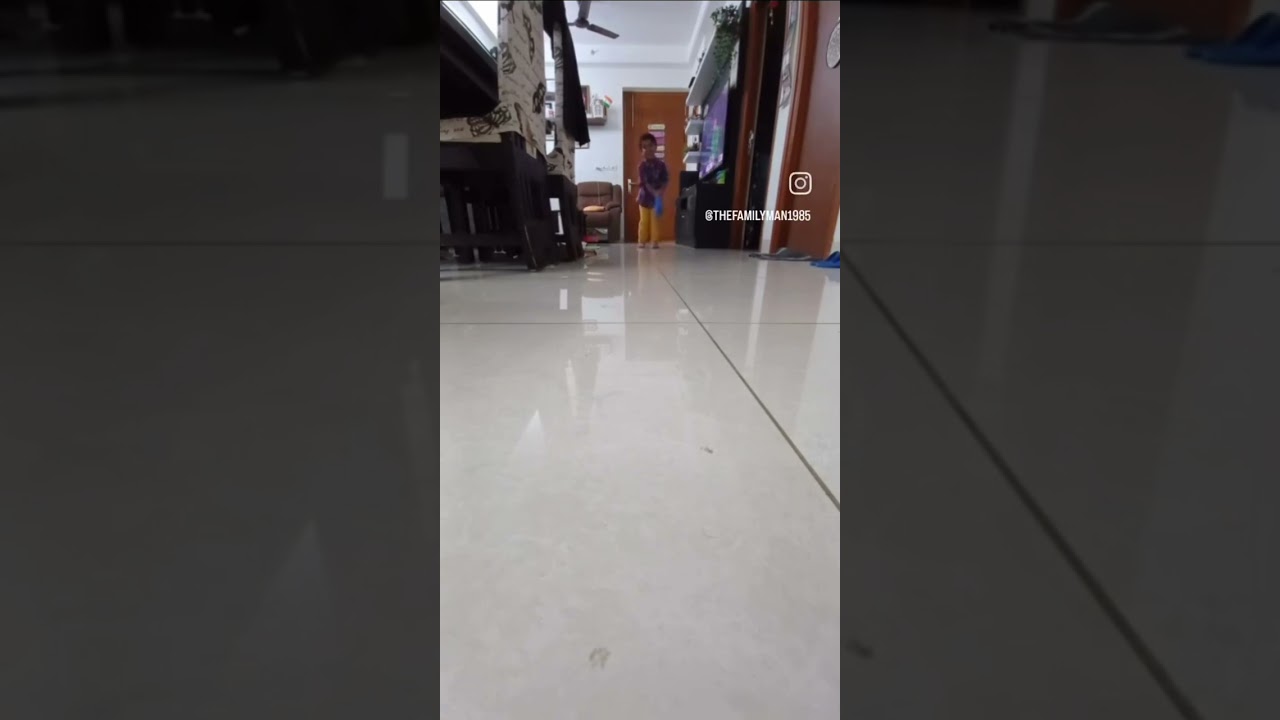 Little Trishu playing cricket