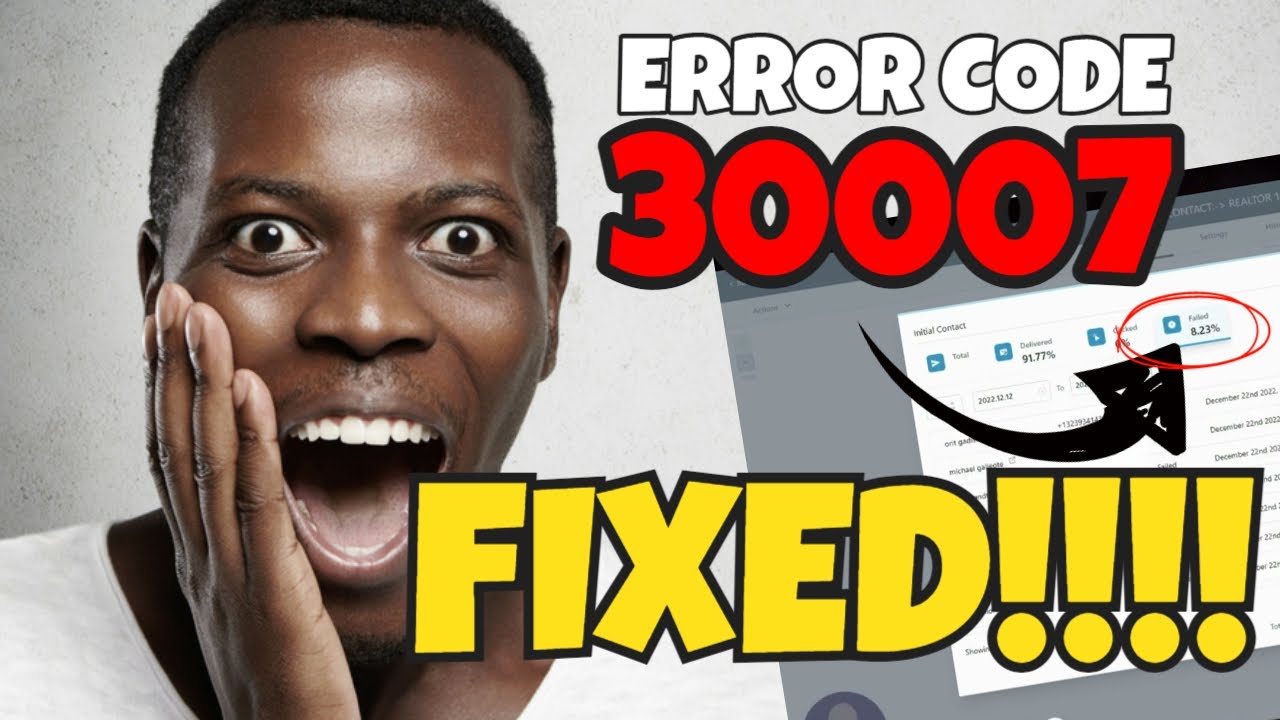 Error Code 30007 Fixed?!?!?!?!?!?