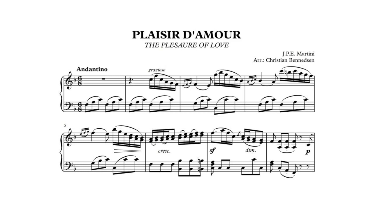 Plaisir d’amour - Piano