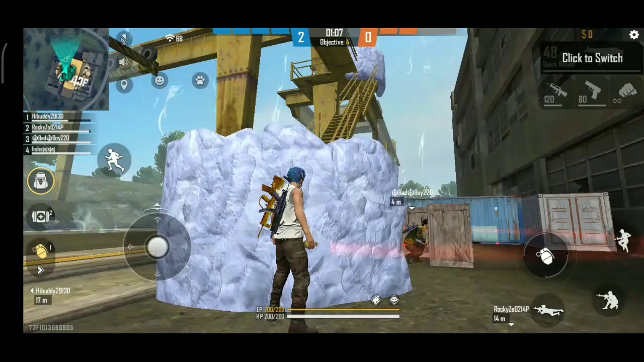 I am played with hacker baba || free fire Gameplay of udaygaming