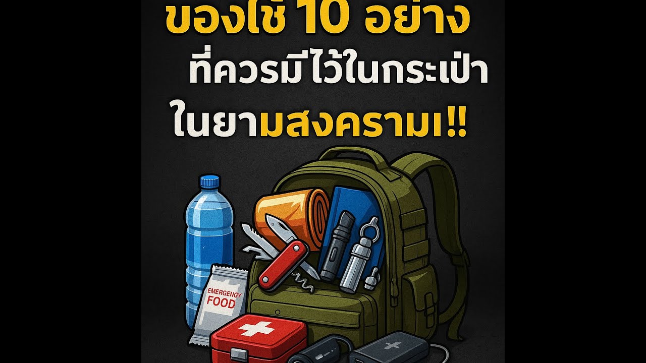ของใช้ 10 อย่างที่ควรมีไว้ในกระเป๋า ในยามสงคราม!!!