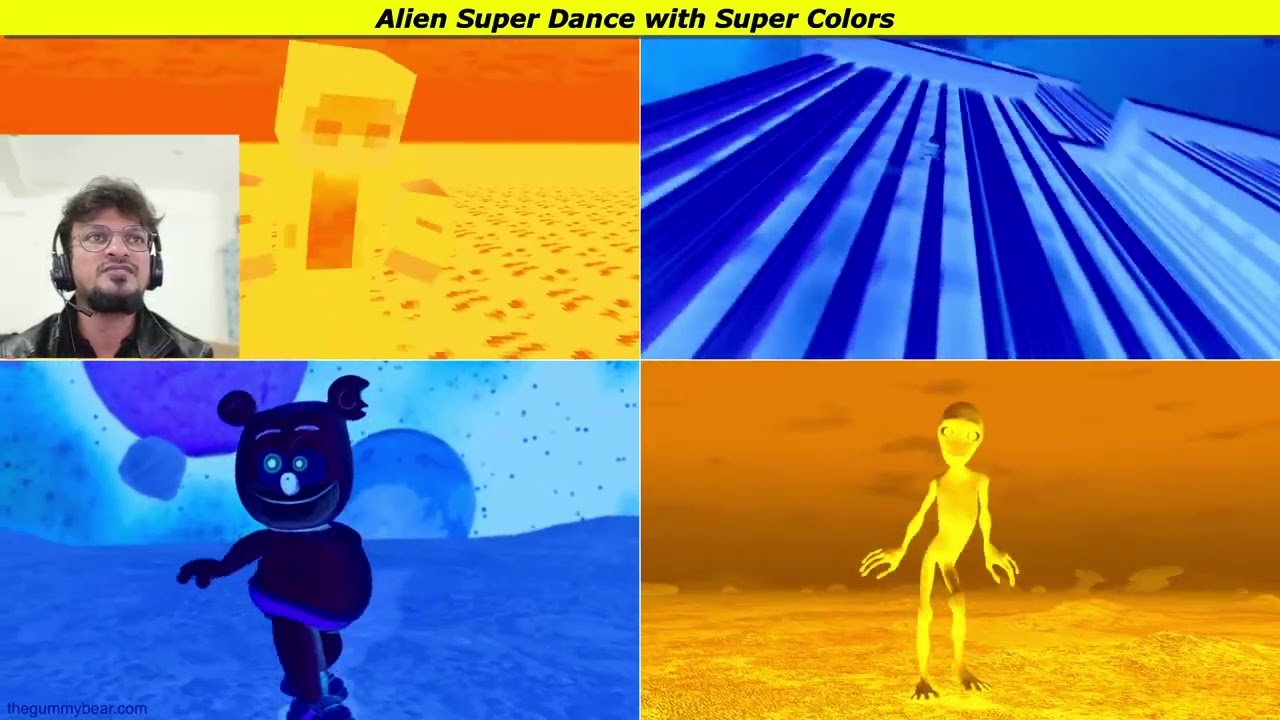 Dame Tu Cosita Vs Minecraft vs Crazy Frog Vs Gummy Bear 4 Super Burn Colors effects Challenge #47