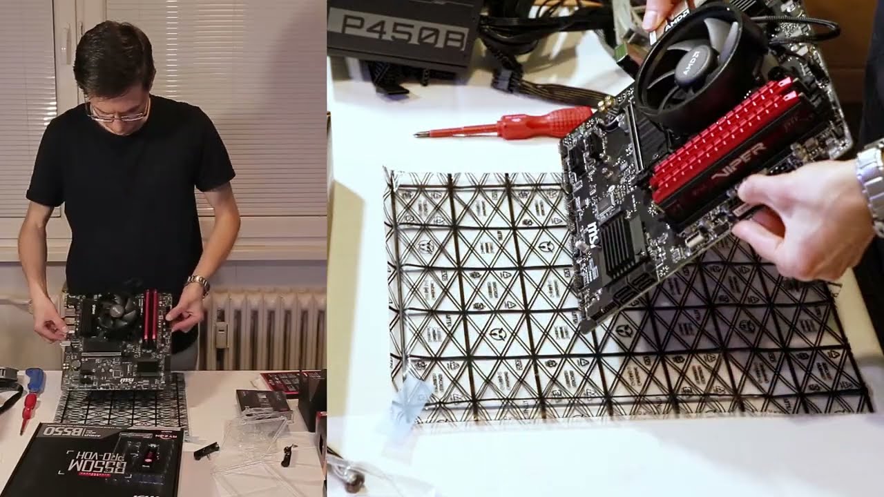 Unboxing. PC assembly and testing.  AMD Ryzen 5 5600G, MSI B550M PRO-VDH vs Ryzen 5800X. Subtitles