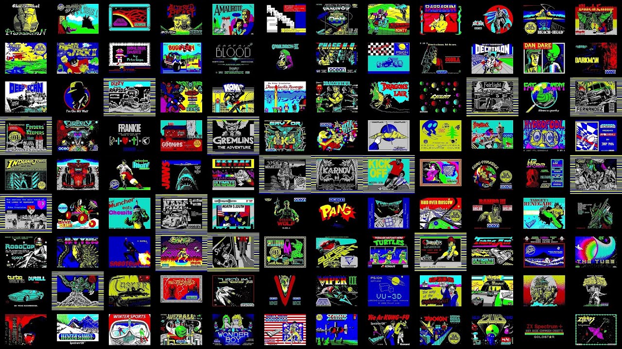 Loading of ZX Spectrum 108 Game Loading Screen 4K 50fps, ZX Spectrum Games Tape Loading