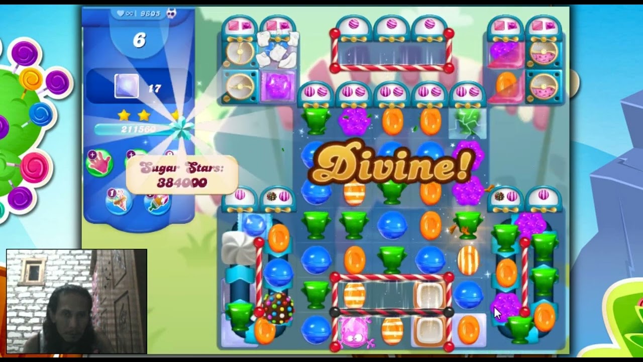 Candy Crush Saga Level 9805 - 3 Stars, 28 Moves Completed, No Boosters