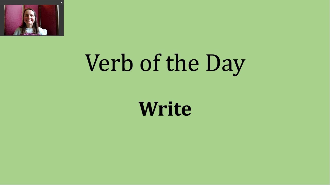 Verb of the Day - Write