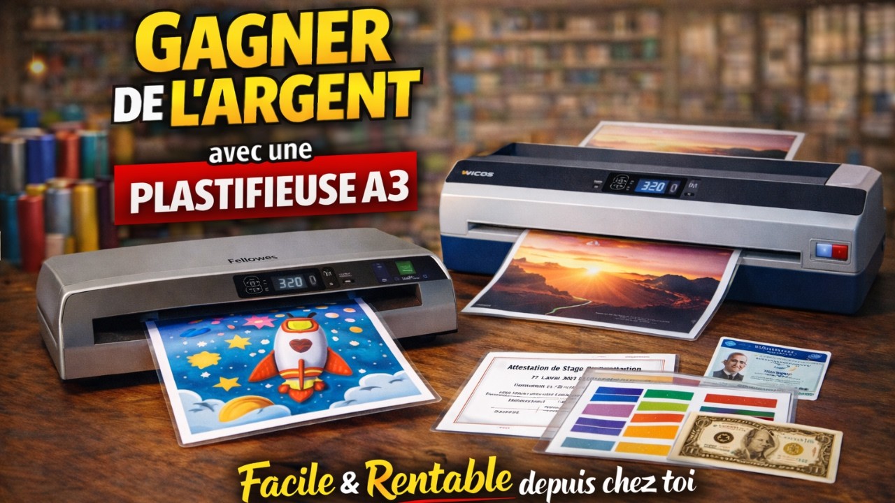 PLASTIFIEUSES A3 : IDÉALES POUR CRÉER UNE MINI-USINE RENTABLE À LA MAISON !