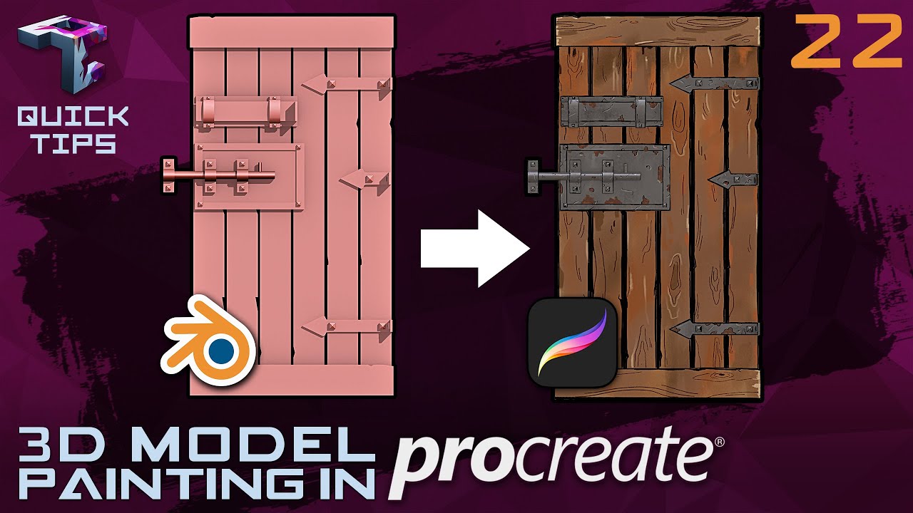 QUICK TIPS | Painting Over A 3D Model In Procreate 5.2