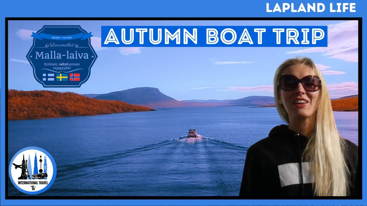 Lake Kilpisj&auml;rvi boat trip in Autumn - Three borders boat trip