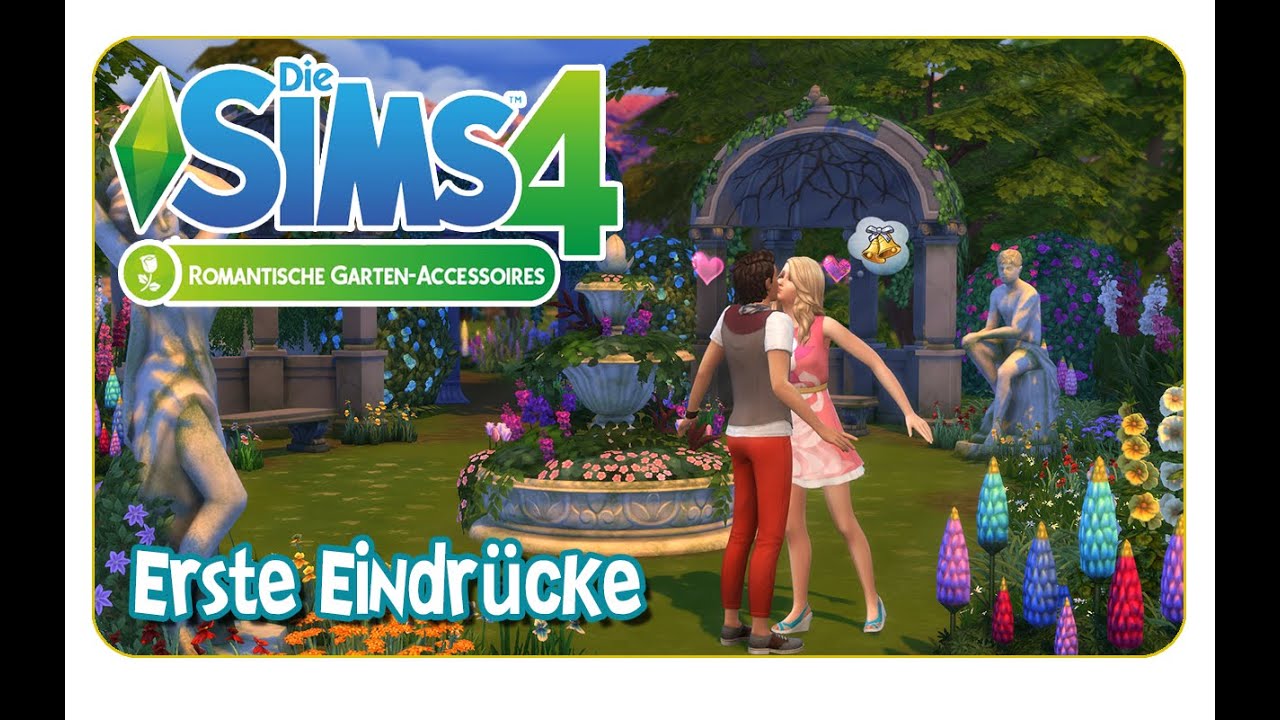 Die Sims 4: Erste Eindrücke - Romantische Garten Accessoires [Wunschbrunnen, Kleider & more]