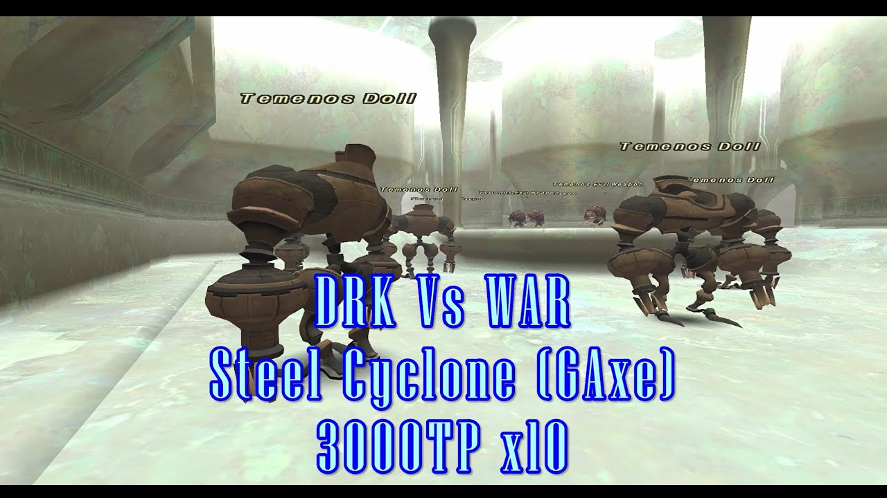 FFXI: DRK Vs WAR - Steel Cyclone- 3kTP. (Unedited).