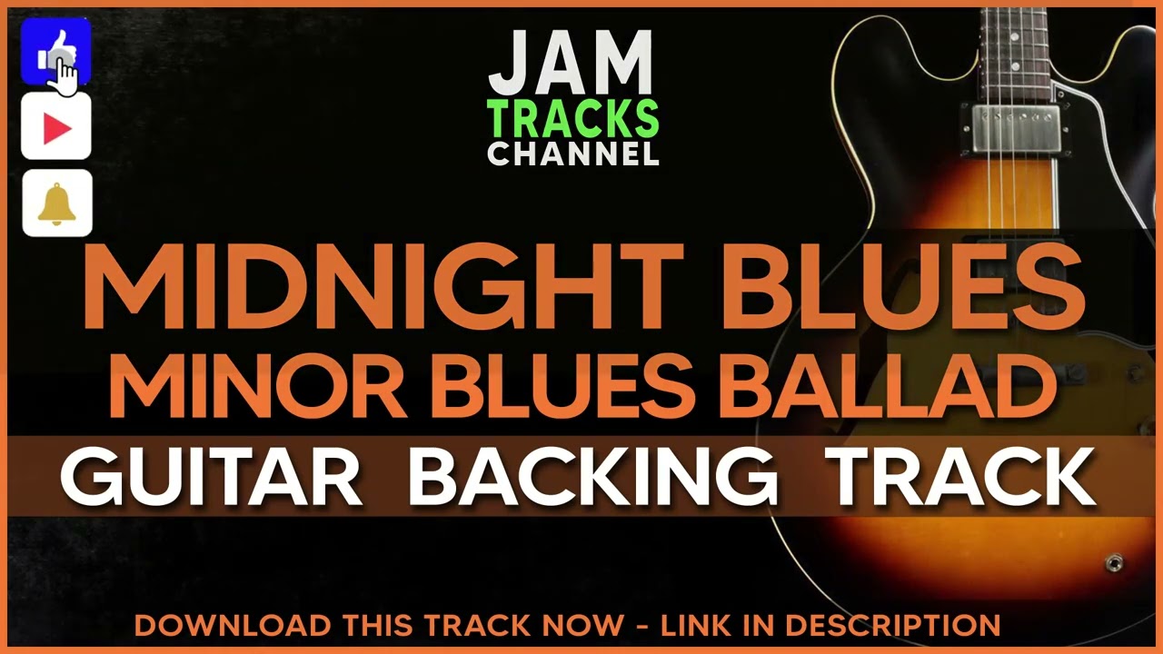 Midnight Blues Ballad Guitar Backing Track Jam in G minor