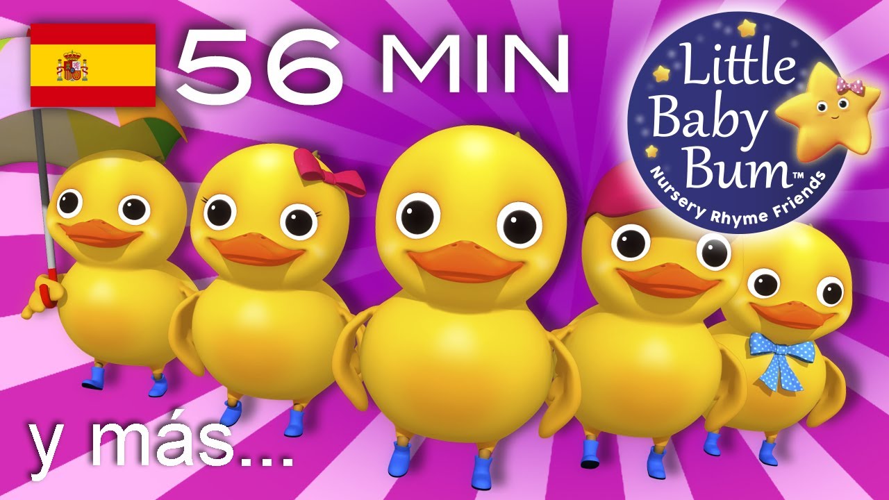Contar cinco patitos | Y muchas más canciones infantiles | ¡56 min de recopilación LittleBabyBum!