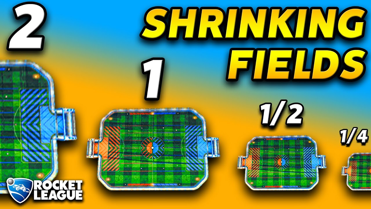 Rocket League but, every time you score the field SHRINKS