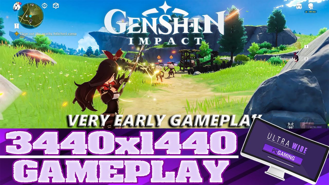 Genshin Impact | Ultrawide Gameplay | 3440x1440 | Very Early Game