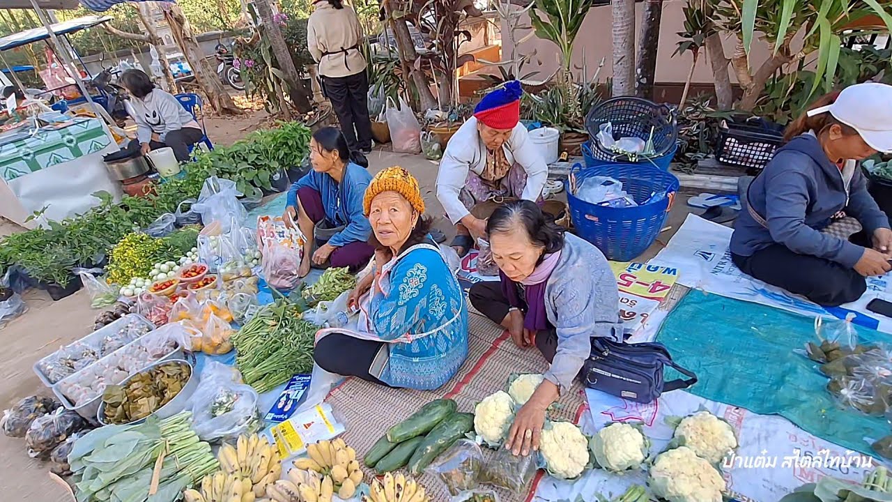 เลาะตลาดนัดวันจันทร์วัดป่า อ.เขมราฐ จ.อุบลฯ 