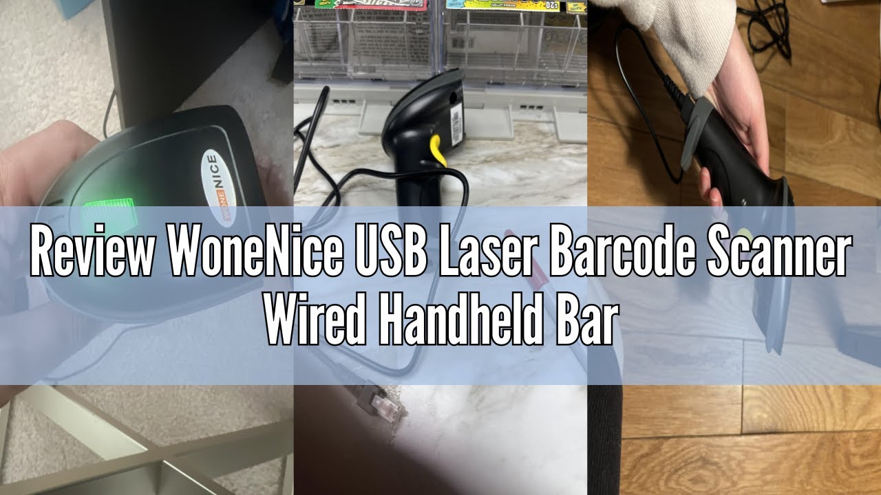 Review WoneNice USB Laser Barcode Scanner Wired Handheld Bar Code Scanner Reader Black