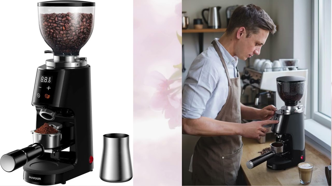 SHARDOR Professional 64mm Burr Coffee Grinder with 100 Grind Settings and All Metal Chamber