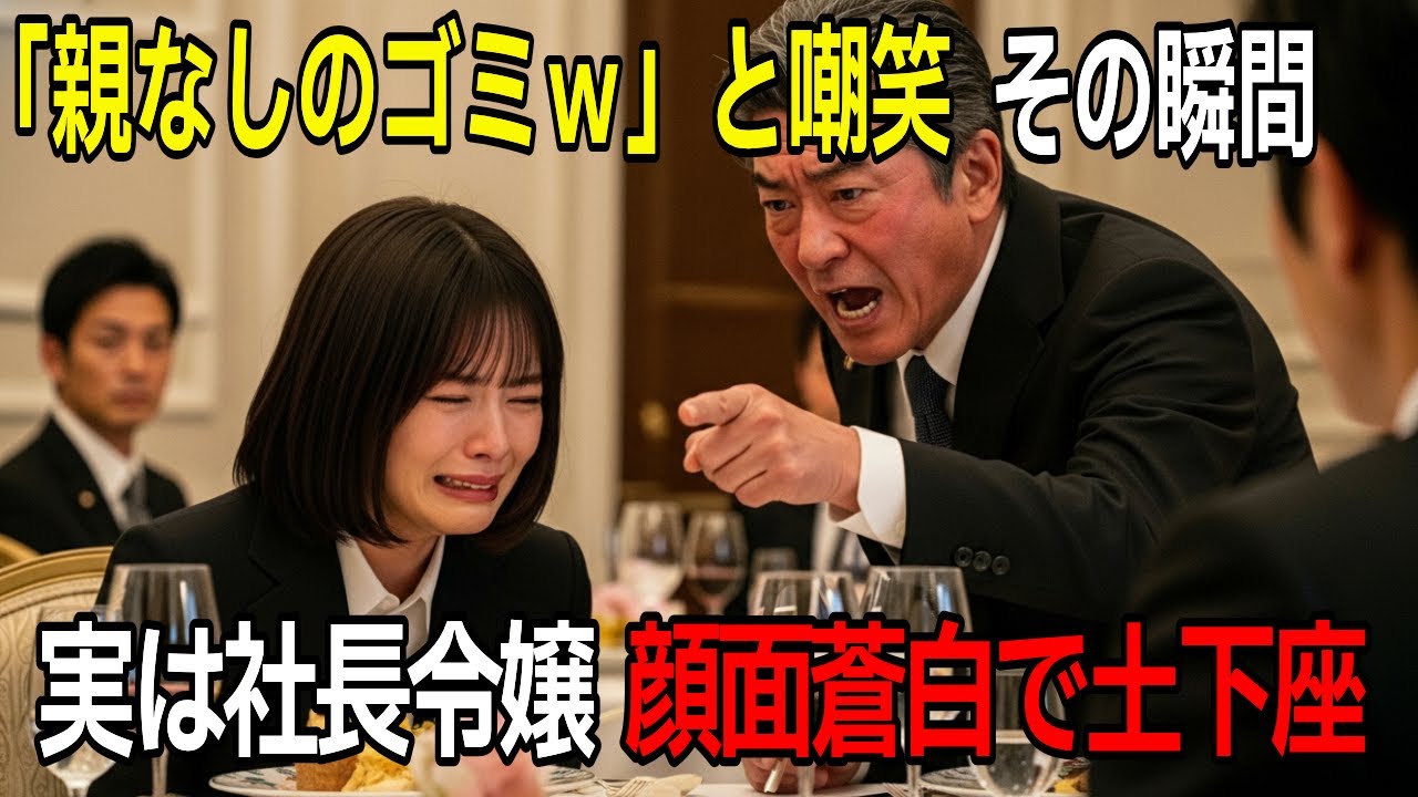 「親なしのゴミは帰れ」と新人を侮辱した部長。直後に社長の娘と判明し、わずか10分で土下座する羽目に【感動する話】【朗読】