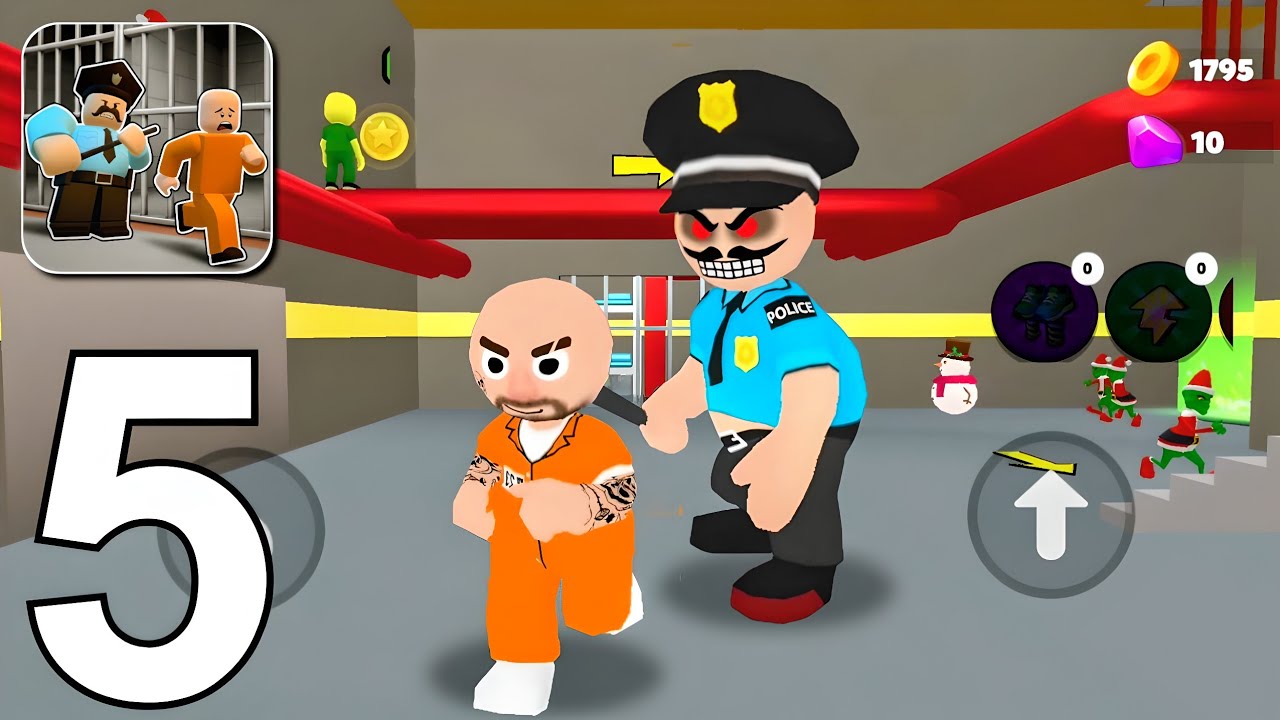 Obby Escape Parkour Runner - Gameplay Walkthrough Part 5 - Police Prison Escape (Android, iOS)