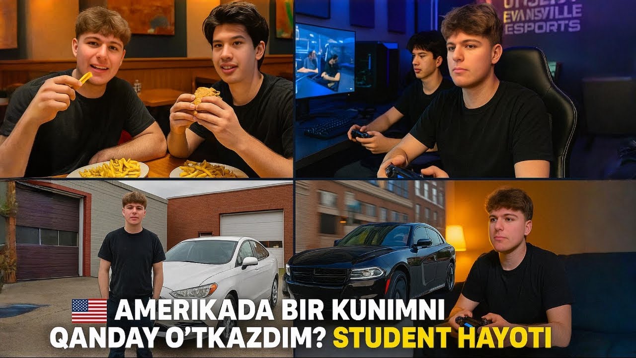 🇺🇸 Amerikada bir kunimni qanday o'tkazdim? | Student hayoti!