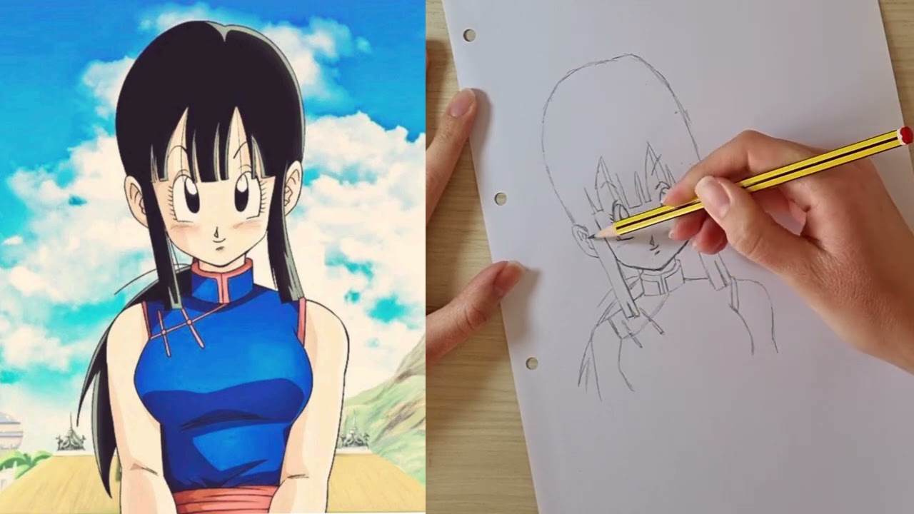 TUTORIAL | How to draw Chichi (Dragonball) Drawing and coloring