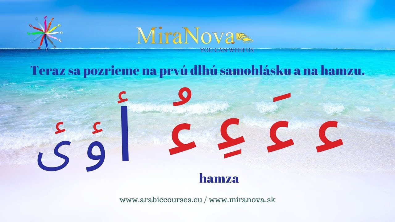 Arabská abeceda. Alif, hamza, waw, já. Arabic alphabet, alif, hamza, waw, ya.