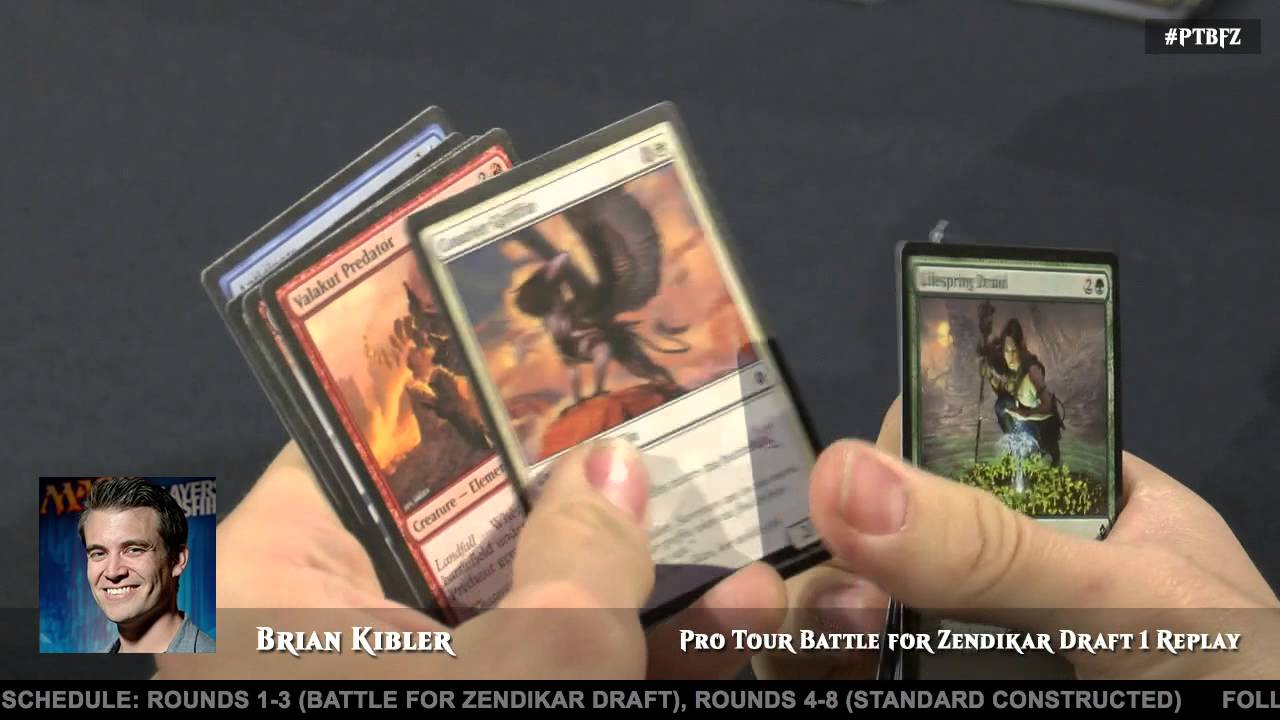 Pro Tour Battle for Zendikar Day 1 Draft with Brian Kibler